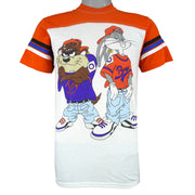 Looney Tunes - Bugs Bunny & Taz Hip Hop T-Shirt 1990s Large Vintage Retro