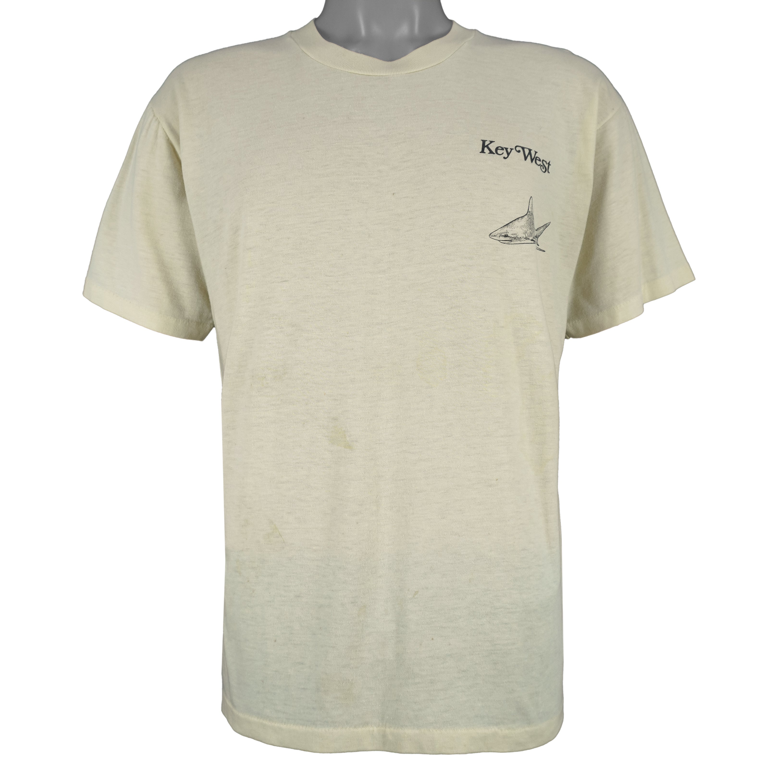 Vintage (World Class) - Key West Mako Shark T-Shirt 1990s Large Vintage Retro