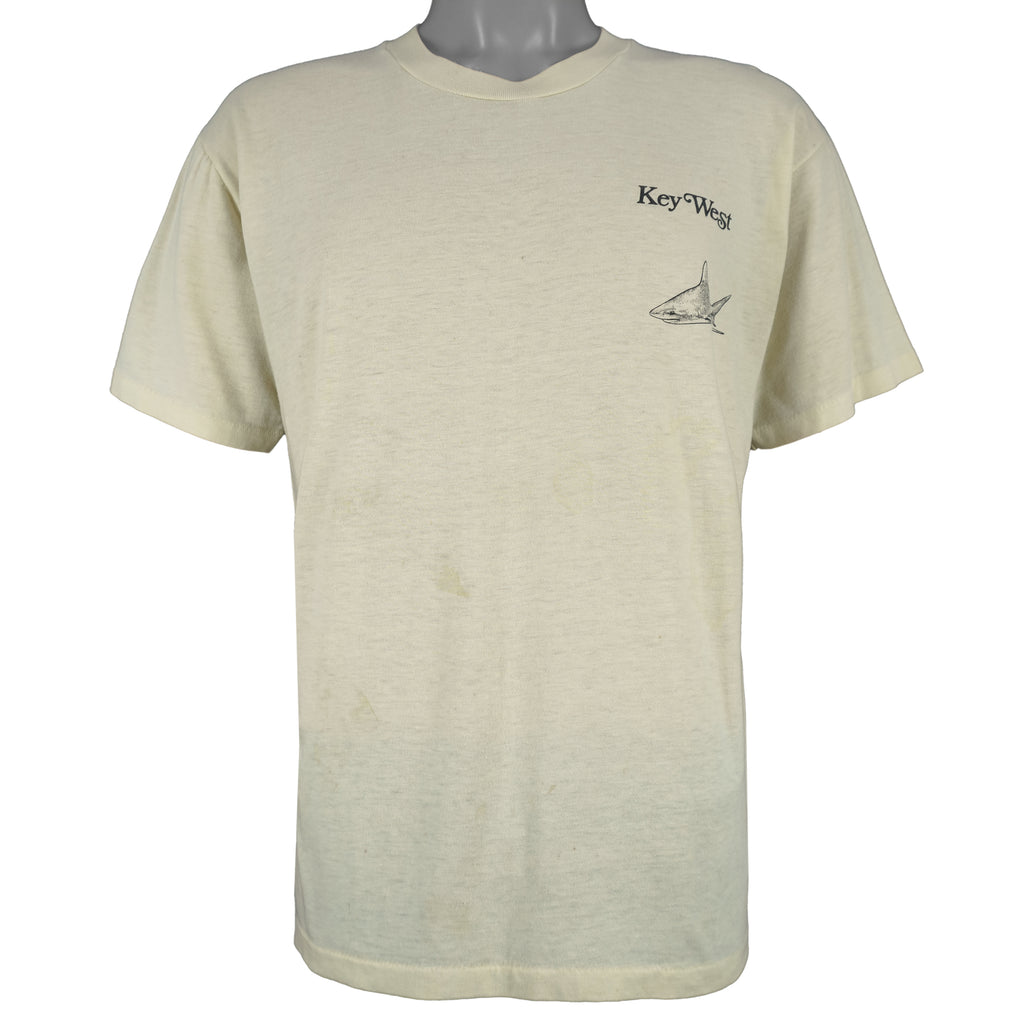 Vintage (World Class) - Key West Mako Shark T-Shirt 1990s Large Vintage Retro