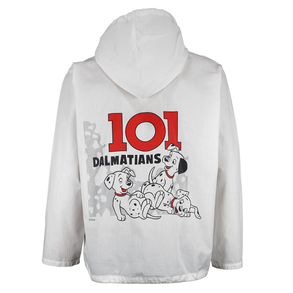 Disney - White 101 Dalmatians Hooded Jackett 1990s X-Large Vintage Retro