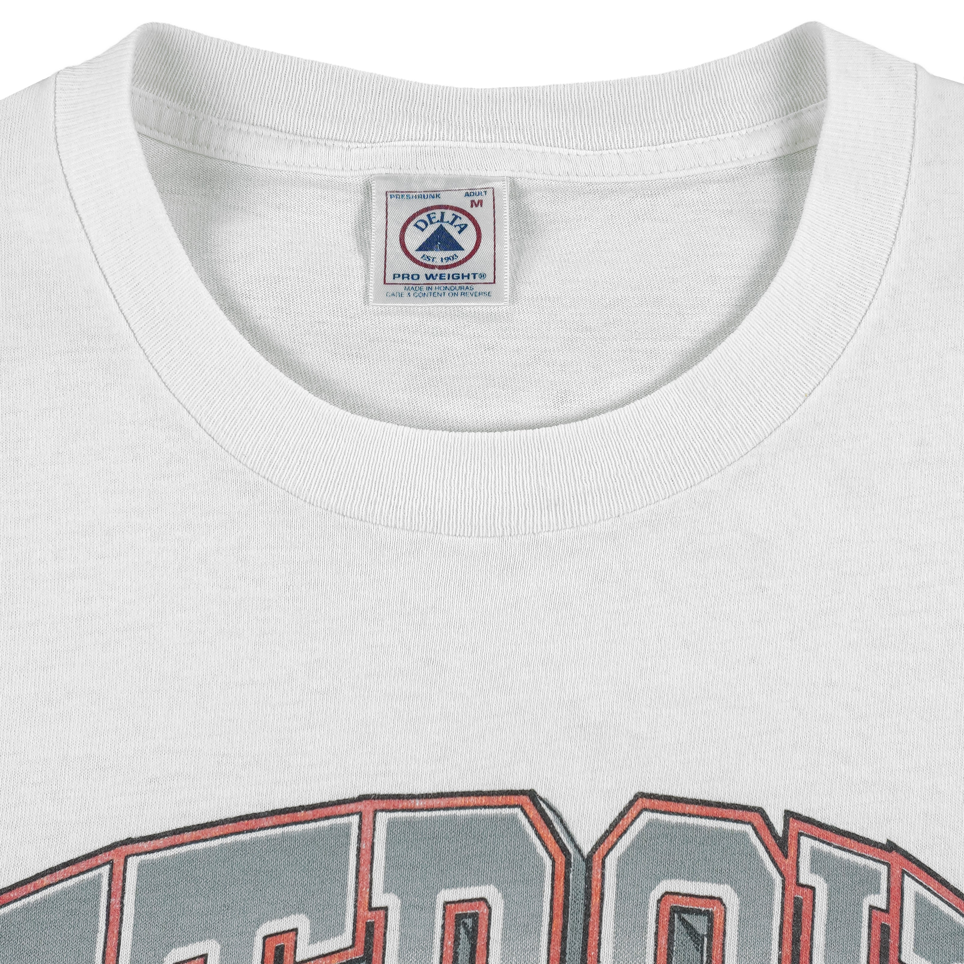 NHL (Delta) - Detroit Red Wings Player Autographed T-Shirt 1990s Large Vintage Retro Hockey