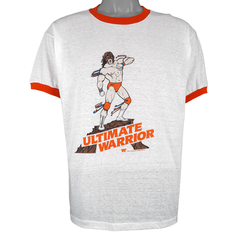 Vintage - Ultimate Warrior WWF Ringer T-Shirt 1987 Large Vintage Retro