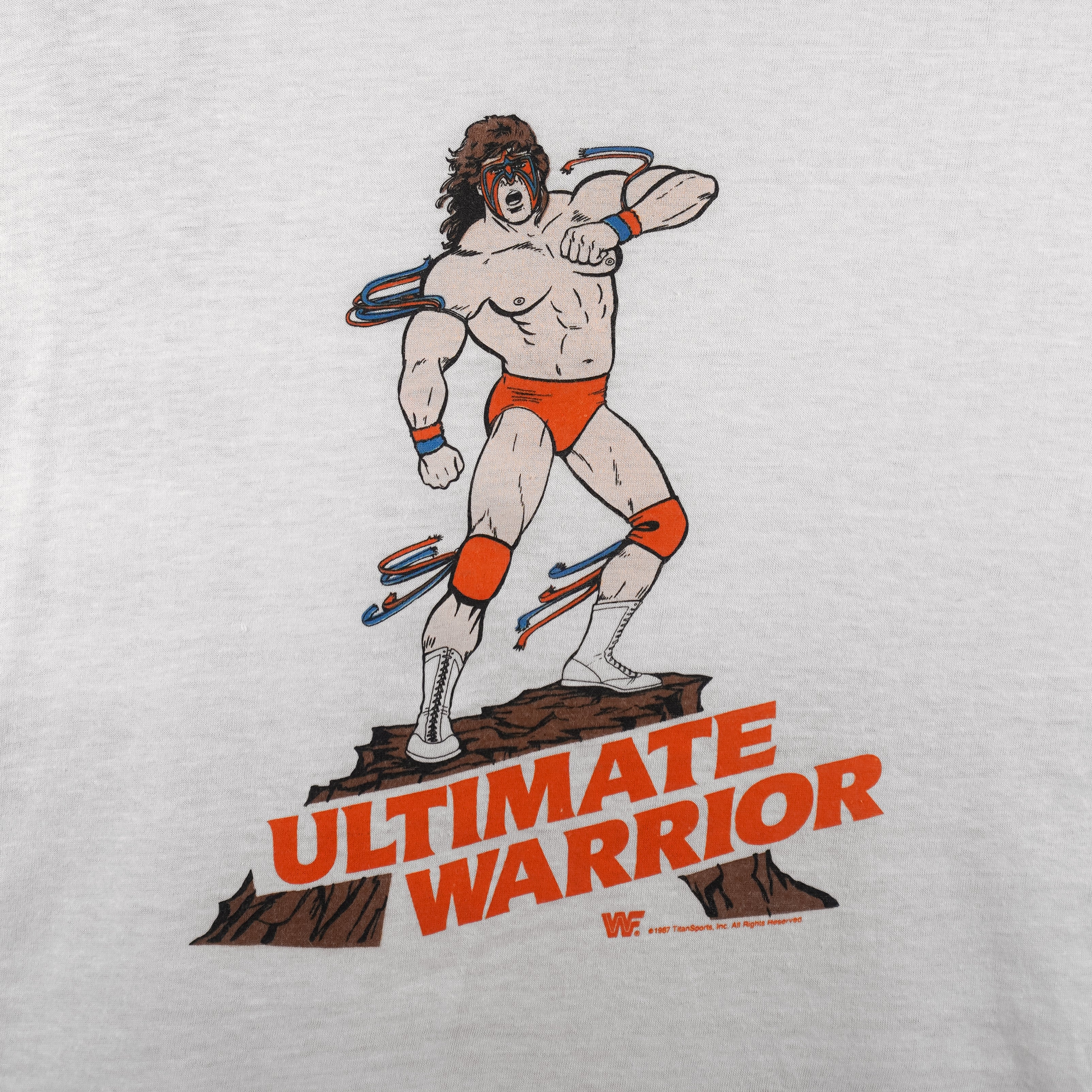 Vintage - Ultimate Warrior WWF Ringer T-Shirt 1987 Large Vintage Retro
