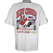 Vintage (Bulletin) - Team Canada Going for Gold Hockey T-Shirt 1990s X-Large Vintage Retro Hockey