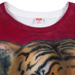 Vintage (Hanes) - Tiger All Over Print T-Shirt 1992 Large Vintage Retro