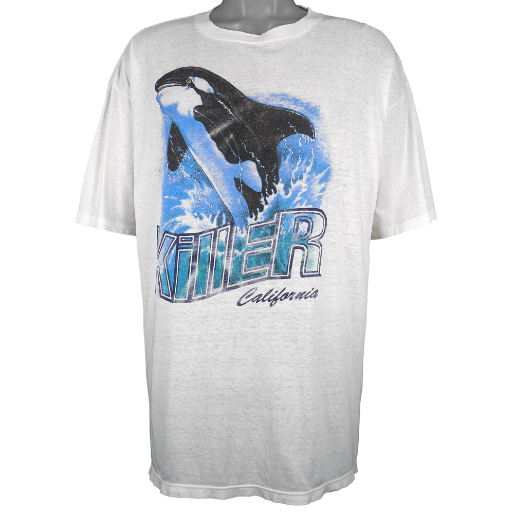 Vintage - Killer Whale Orca California Animal T-Shirt 1990s X-Large Vintage Retro