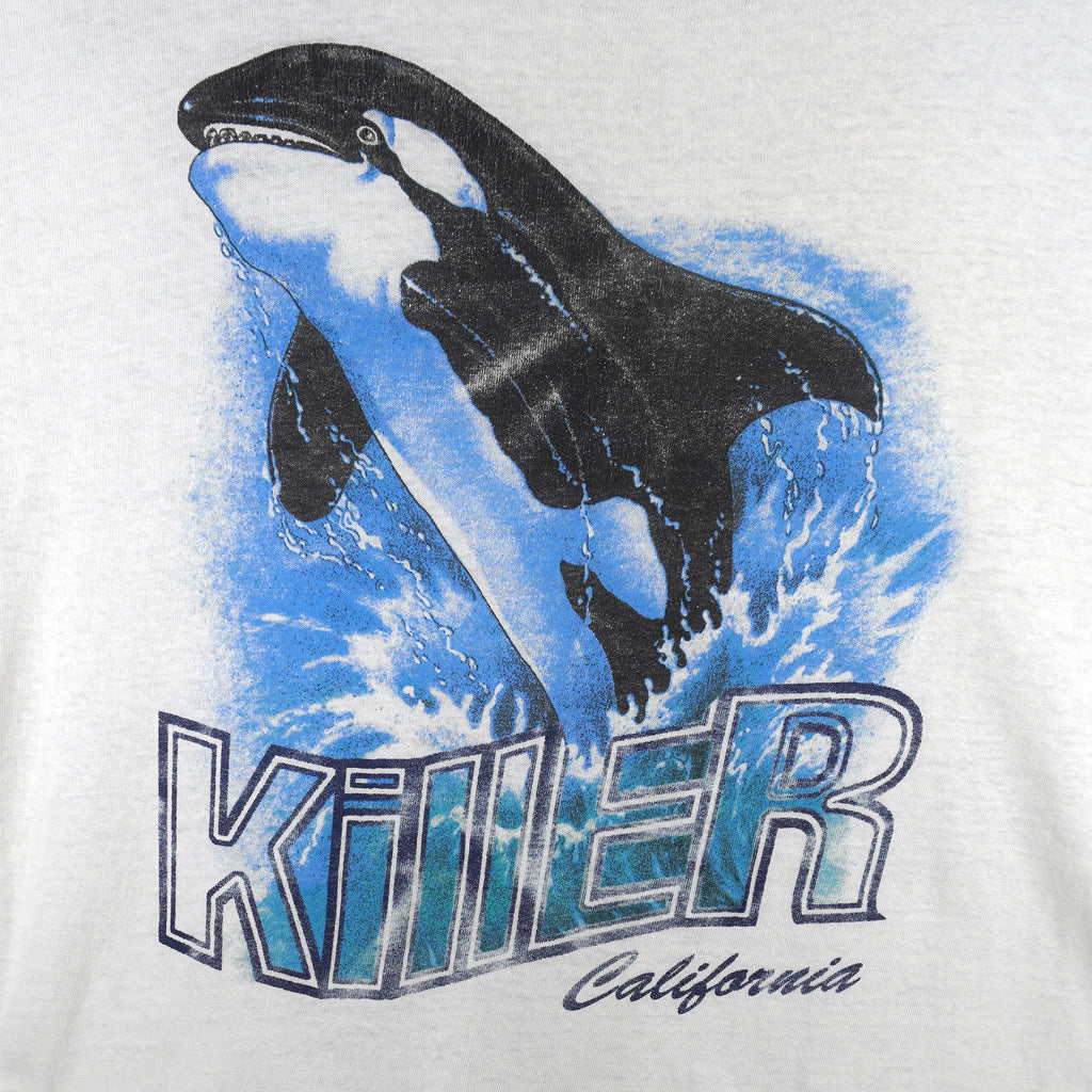 Vintage - Killer Whale Orca California Animal T-Shirt 1990s X-Large Vintage Retro