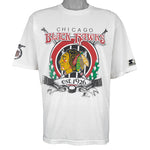 Starter - Chicago Blackhawks Big Logo T-Shirt 1991 Large
