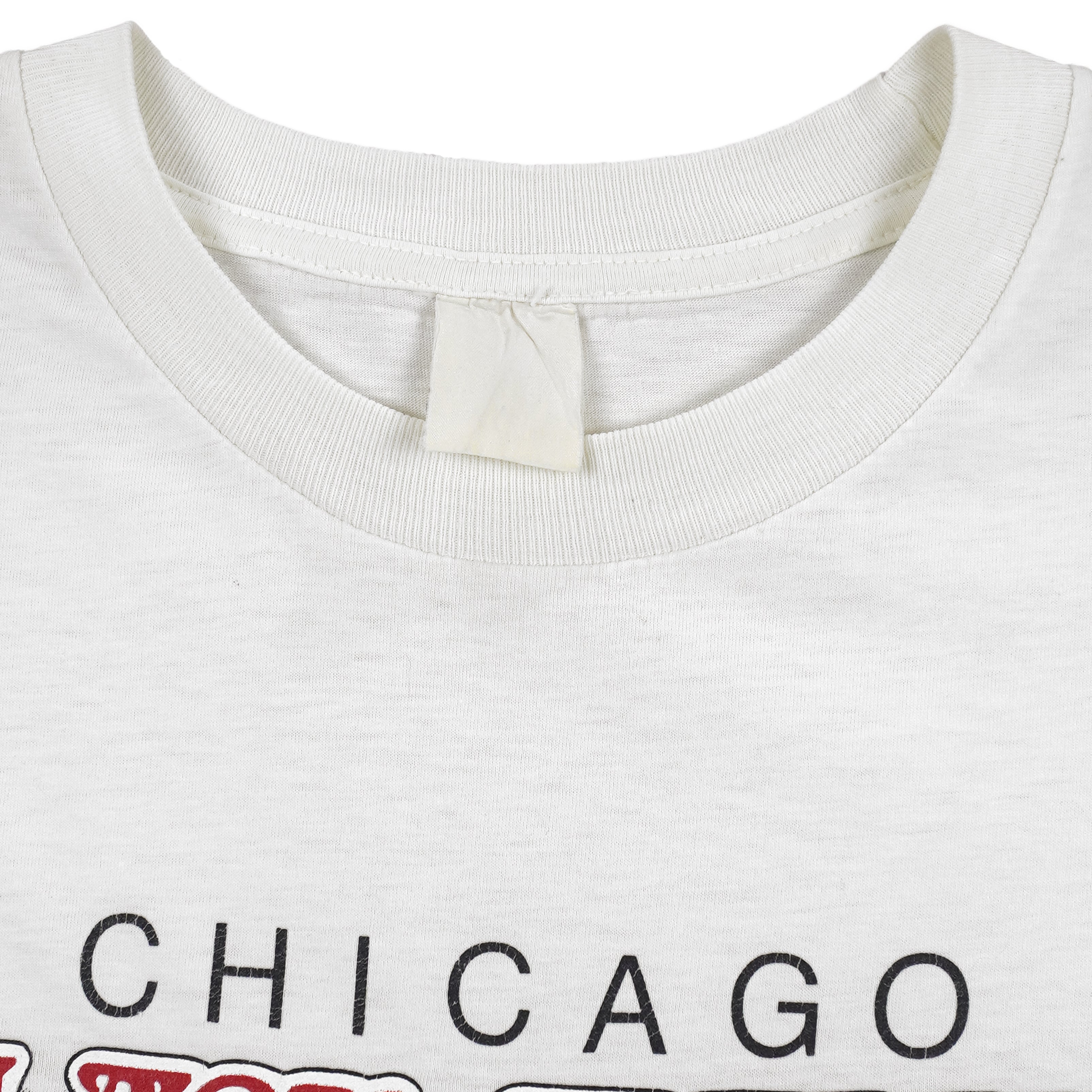Starter - Chicago Blackhawks Big Logo Single Stitch T-Shirt 1991 Large Vintage Retro Hockey