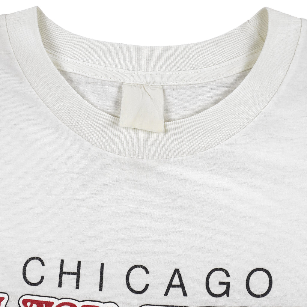 Starter - Chicago Blackhawks Big Logo Single Stitch T-Shirt 1991 Large Vintage Retro Hockey