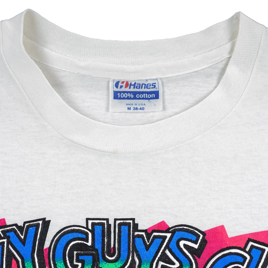 Vintage - Lazy Guys Club Single Stitch T-Shirt 1990s Medium Vintage Retro