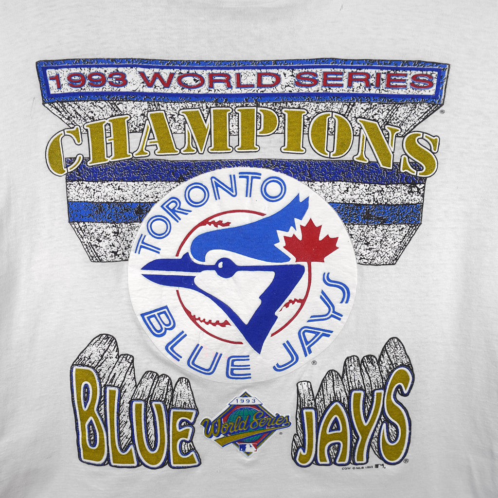 MLB - Toronto Blue Jays World Series Champions T-Shirt 1993 Large Vintage Retro Baseball