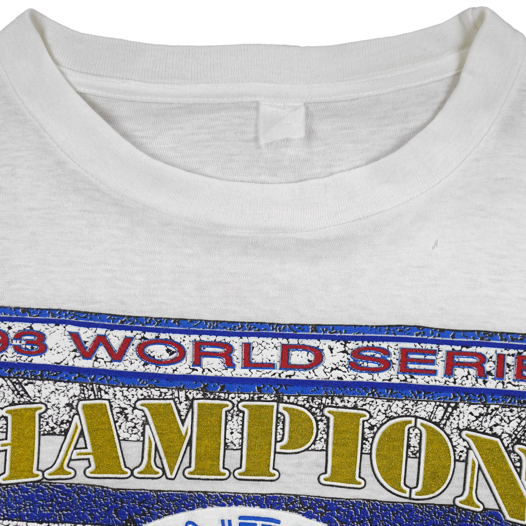 MLB - Toronto Blue Jays World Series Champions T-Shirt 1993 Large Vintage Retro Baseball