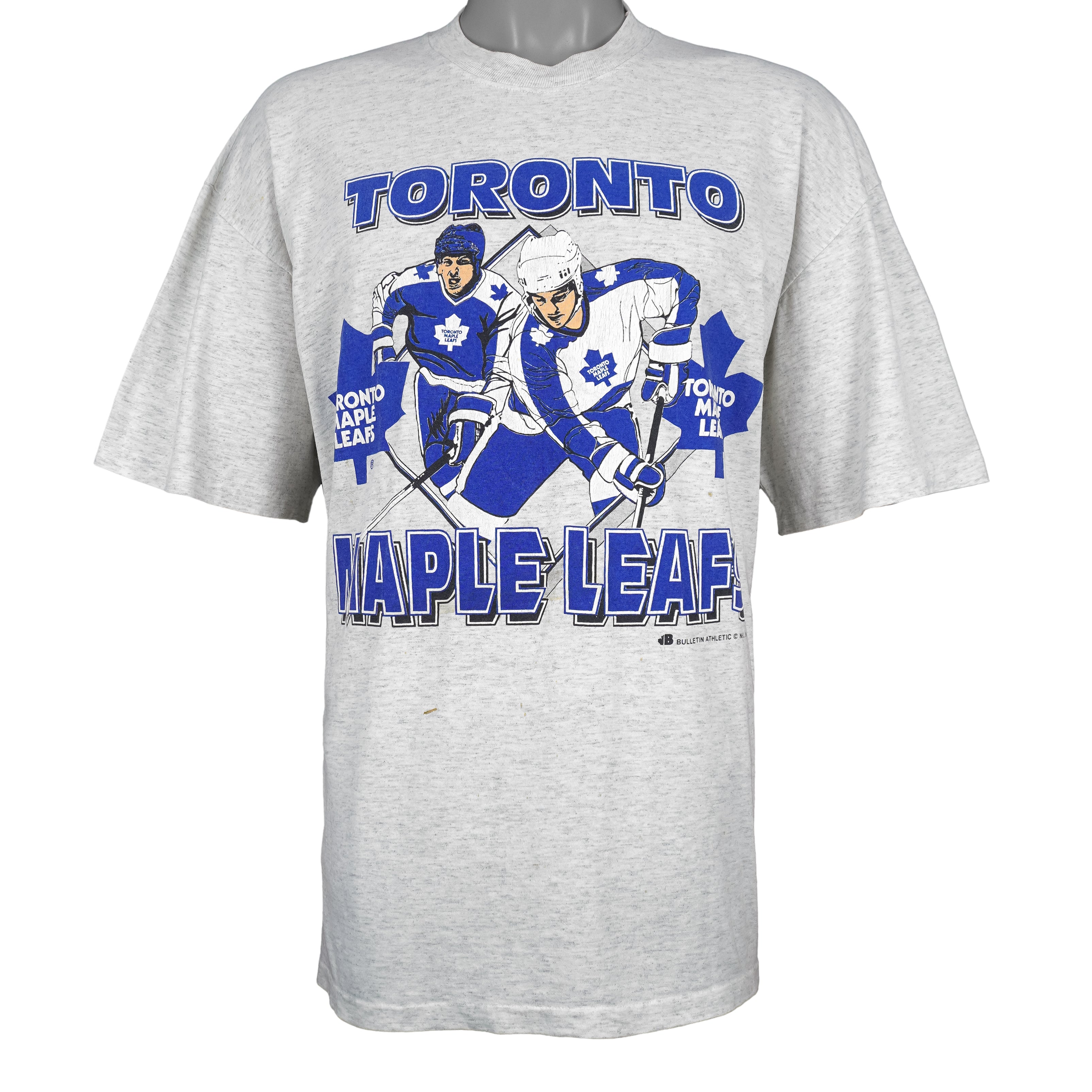 NHL (Bulletic Athletic) - Toronto Maple Leafs Spell-Out T-Shirt 1992 X-Large Vintage Retro Hockey