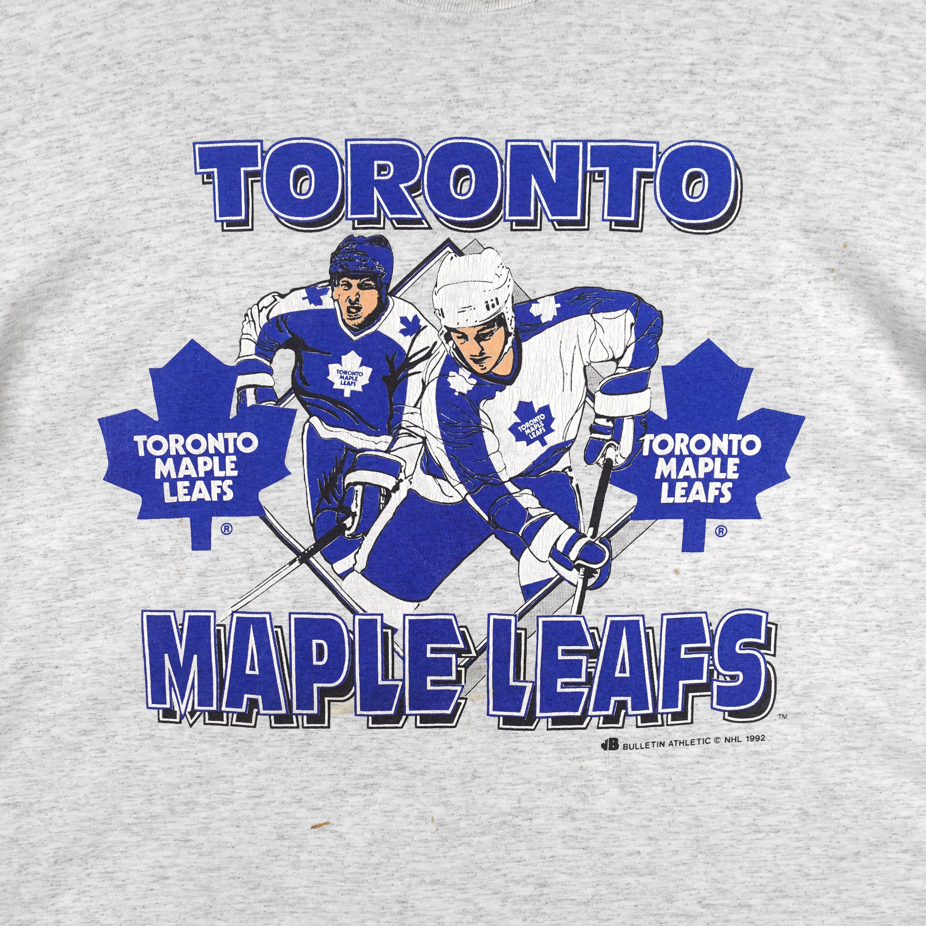 NHL (Bulletic Athletic) - Toronto Maple Leafs Spell-Out T-Shirt 1992 X-Large Vintage Retro Hockey