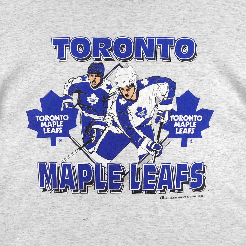 NHL (Bulletic Athletic) - Toronto Maple Leafs Spell-Out T-Shirt 1992 X-Large Vintage Retro Hockey