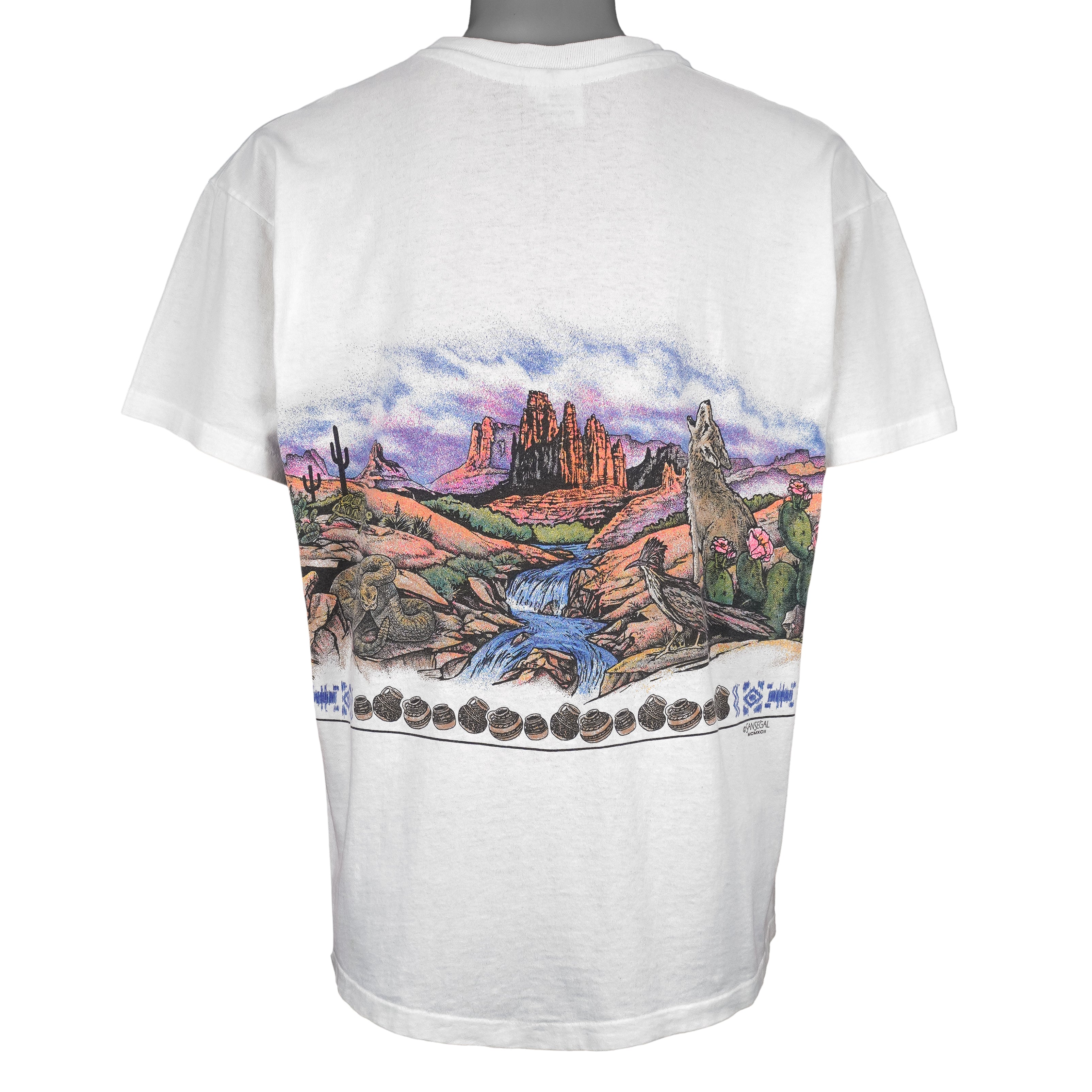 Vintage - Sansegal Sleight Expeditions Alone Wolf T-Shirt 1990s Large Vintage Retro