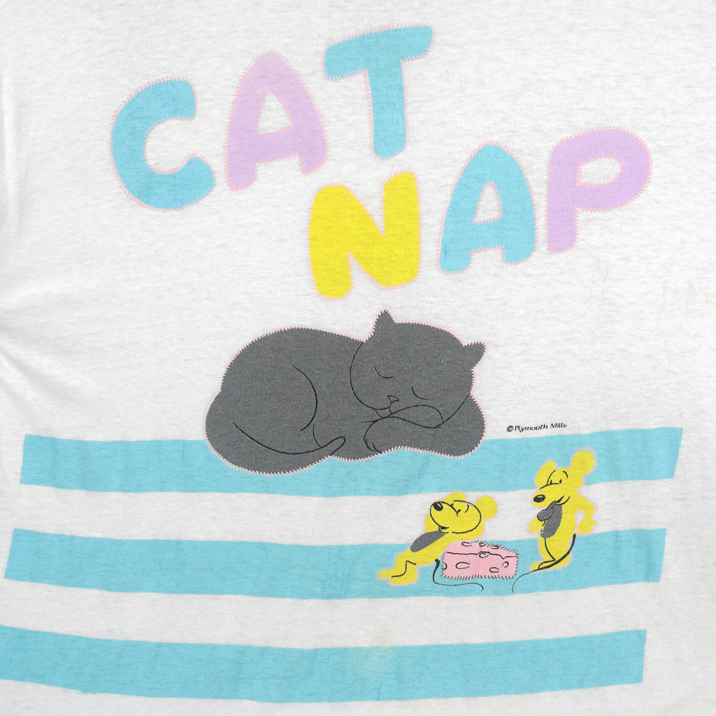 Vintage (Screen Star) - Cat nap Plymouth Mills T-Shirt 1990s XXX-Large Vintage Retro