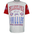 MLB (Garan) - Philadelphia Eagles Baseball Pinstripe T-Shirt 1992 X-Large Vintage Retro Baseball
