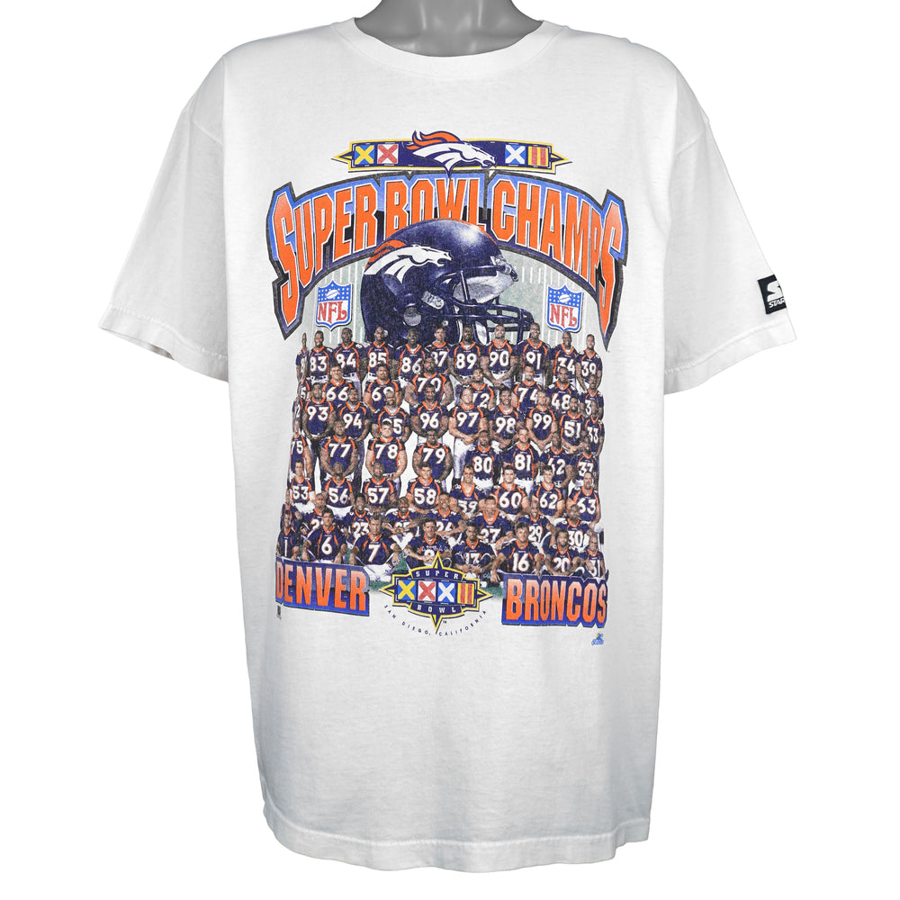 Starter - NFL Denver Broncos Super Bowl XXXII Champions T-Shirt 1998 X-Large Vintage Retro Football
