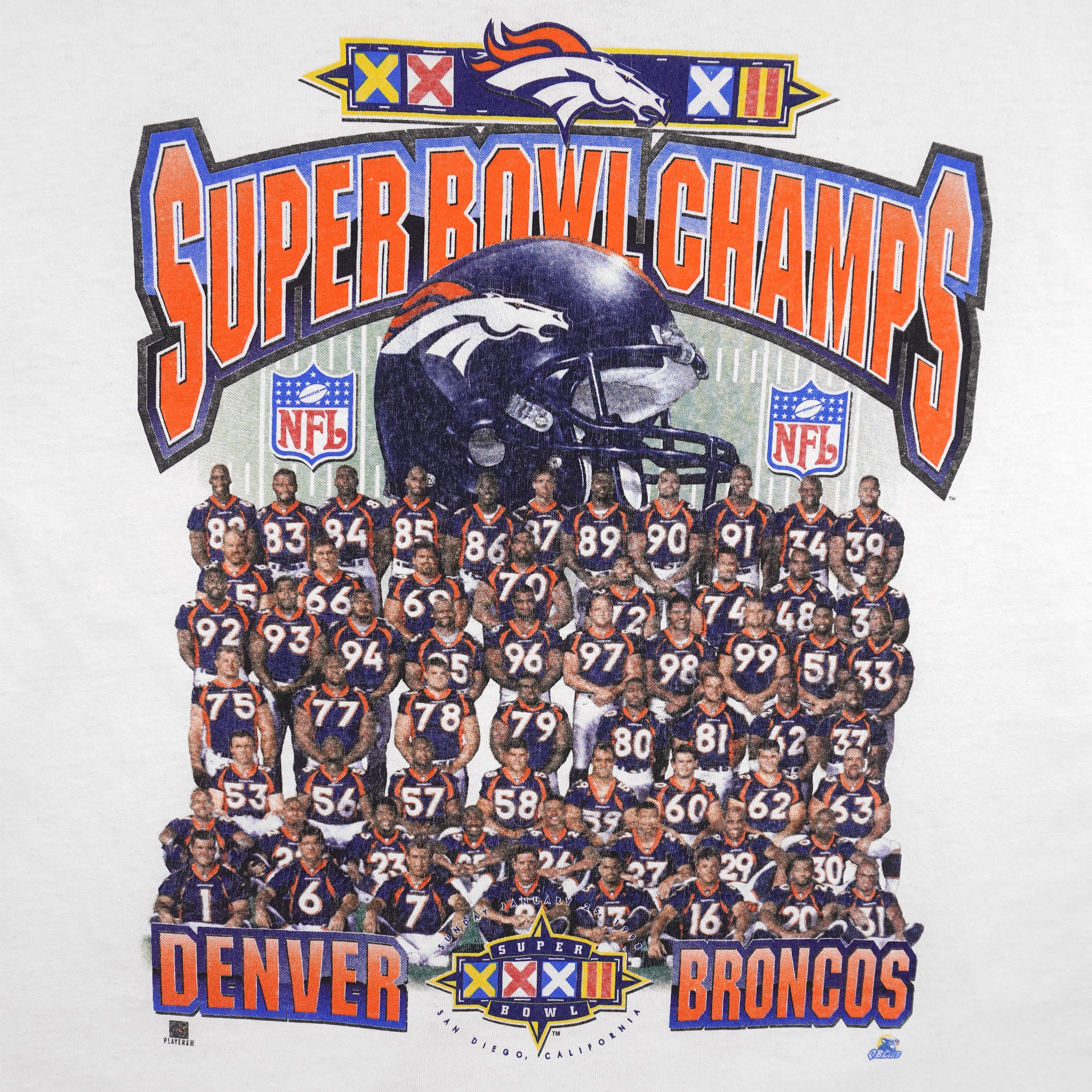 Starter - NFL Denver Broncos Super Bowl XXXII Champions T-Shirt 1998 X-Large Vintage Retro Football