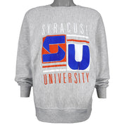 NCAA (Cross Grain) - Syracuse University SU Crew Neck Sweatshirt 1990s Large Vintage Retro Football