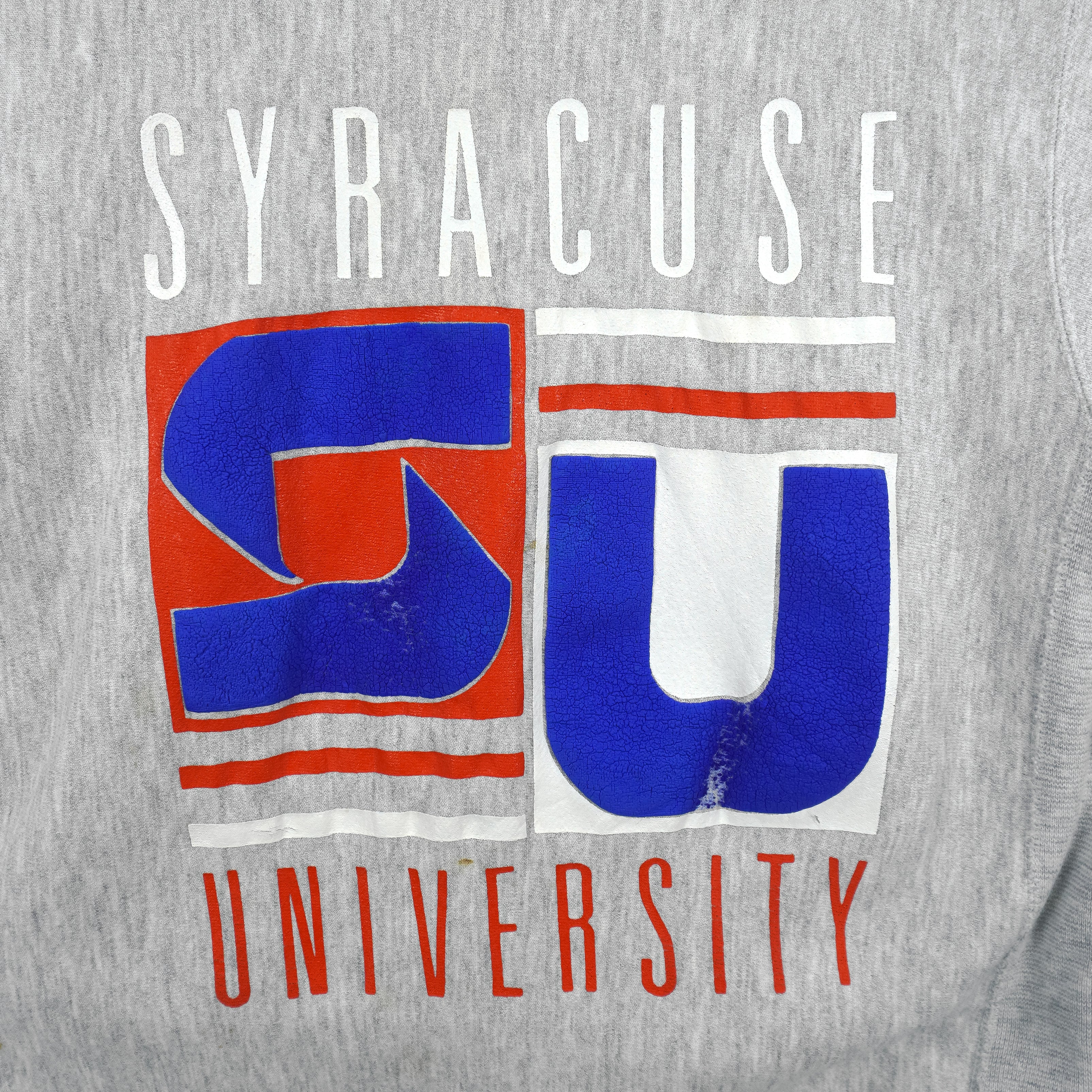 NCAA (Cross Grain) - Syracuse University SU Crew Neck Sweatshirt 1990s Large Vintage Retro Football