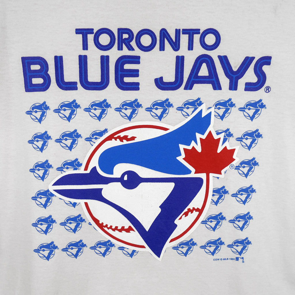 MLB (My Favourite Team) - Toronto Blue Jays Big Logo T-Shirt 1991 X-Large Vintage Retro Baseball