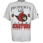 NHL (Softwear) - Property of Ottawa Senators Spell-Out T-Shirt 1992 Medium