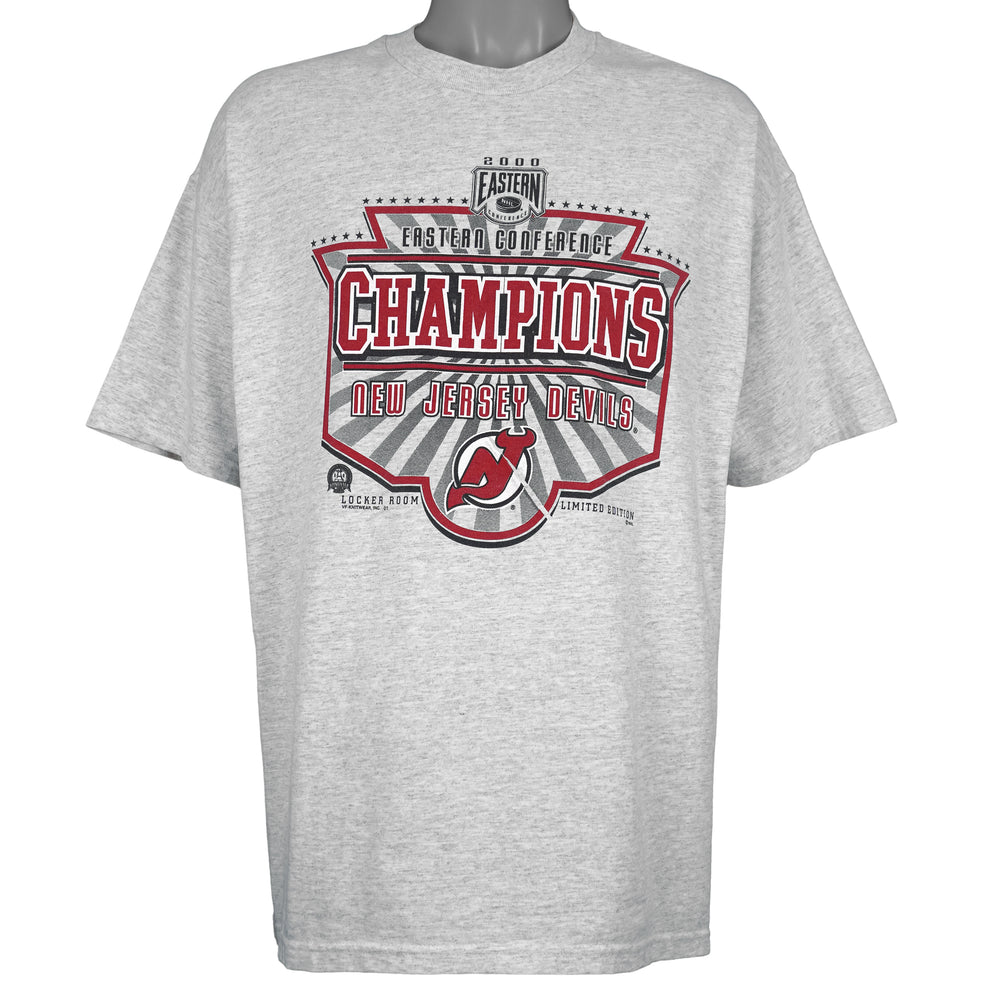 NHL (Lee) - New Jersey Devils Champions T-Shirt 2000 X-Large Vintage Retro Hockey