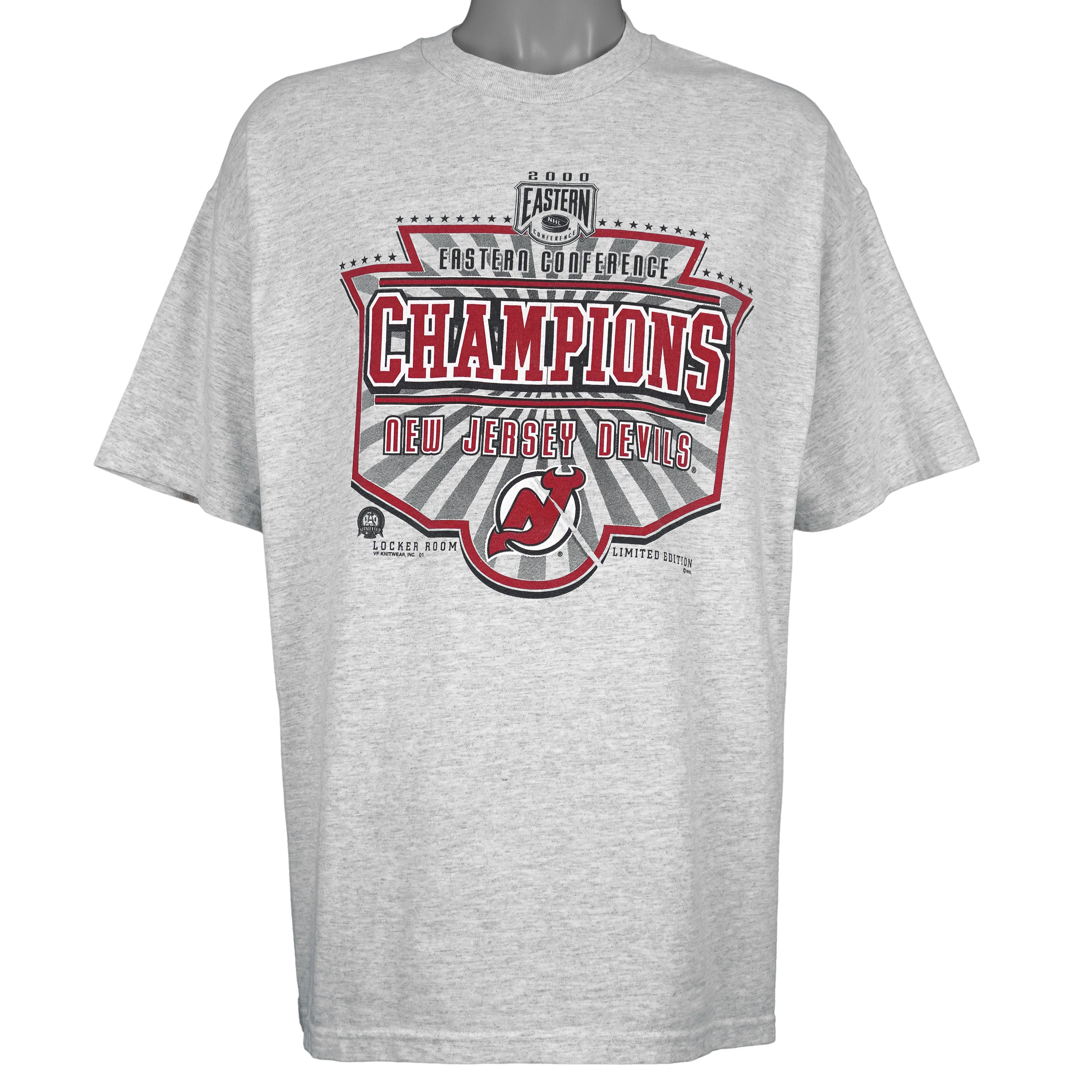 NHL (Lee) - New Jersey Devils Champions T-Shirt 2000 X-Large Vintage Retro Hockey