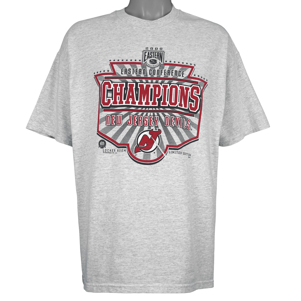NHL (Lee) - New Jersey Devils Champions T-Shirt 2000 X-Large Vintage Retro Hockey
