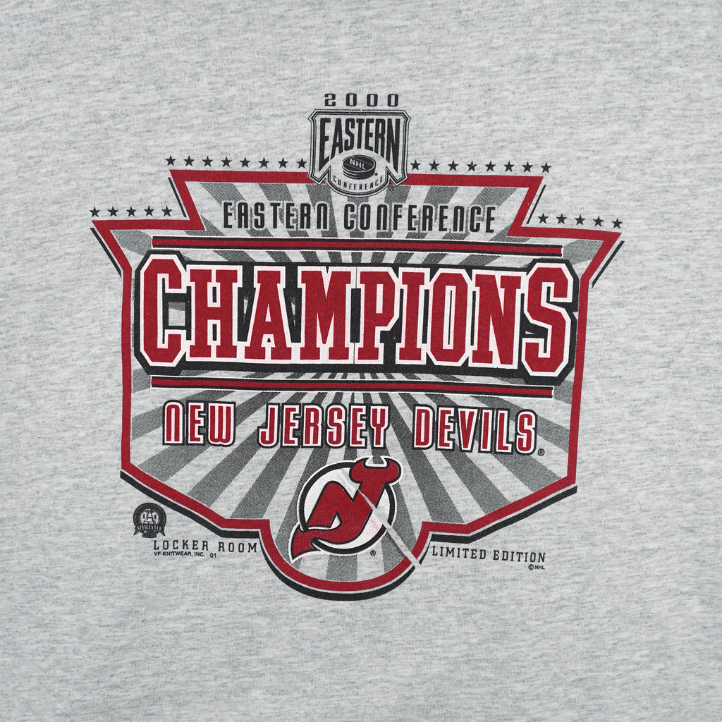NHL (Lee) - New Jersey Devils Champions T-Shirt 2000 X-Large Vintage Retro Hockey