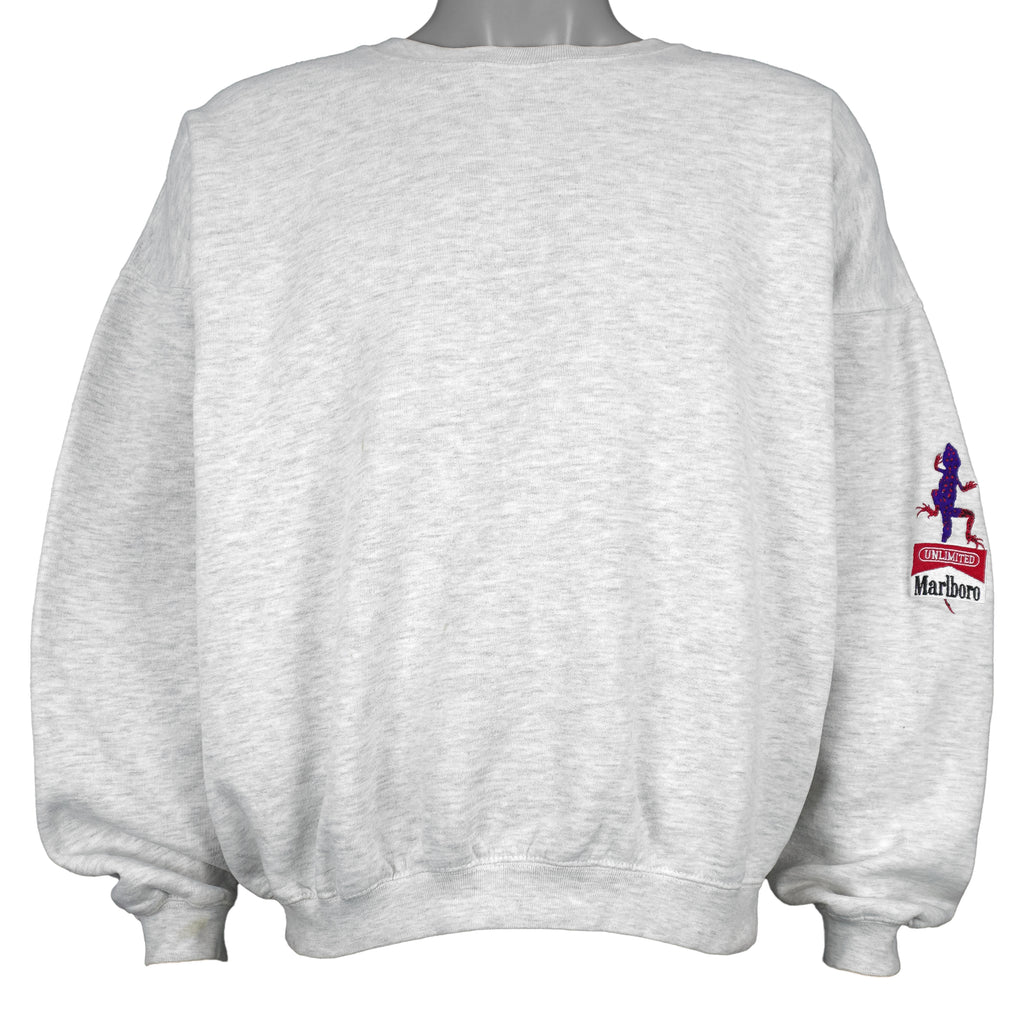 Vintage (Marlboro) - Light Grey Unlimited Gecko Crew Neck 1990s X-Large Vintage Retro
