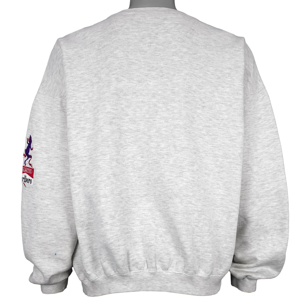 Vintage (Marlboro) - Light Grey Unlimited Gecko Crew Neck 1990s X-Large Vintage Retro