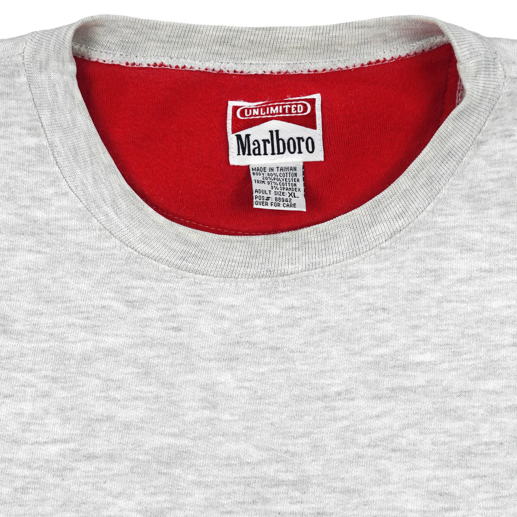 Vintage (Marlboro) - Light Grey Unlimited Gecko Crew Neck 1990s X-Large Vintage Retro