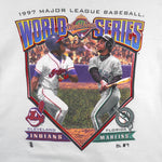 MLB (Pro Player) - World Series Indians VS Marlins Matchups T-Shirt 1997 Large Vintage Retro Baseball