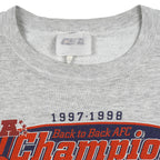 NFL (CSA) - Denver Broncos AFC Champions Crew Neck Sweatshirt 1999 Medium Vintage Retro Football