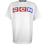 Vintage (CCM) - CCM Play or Get Off the Ice Spell-Out T-Shirt 1990s X-Large Vintage Retro Hockey