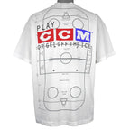 Vintage (CCM) - CCM Play or Get Off the Ice Spell-Out T-Shirt 1990s X-Large Vintage Retro Hockey