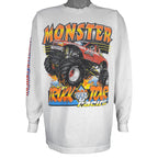 Vintage (AAA) - Monster Truck Tour Racing Crew Neck Sweatshirt 1998 Large Vintage Retro