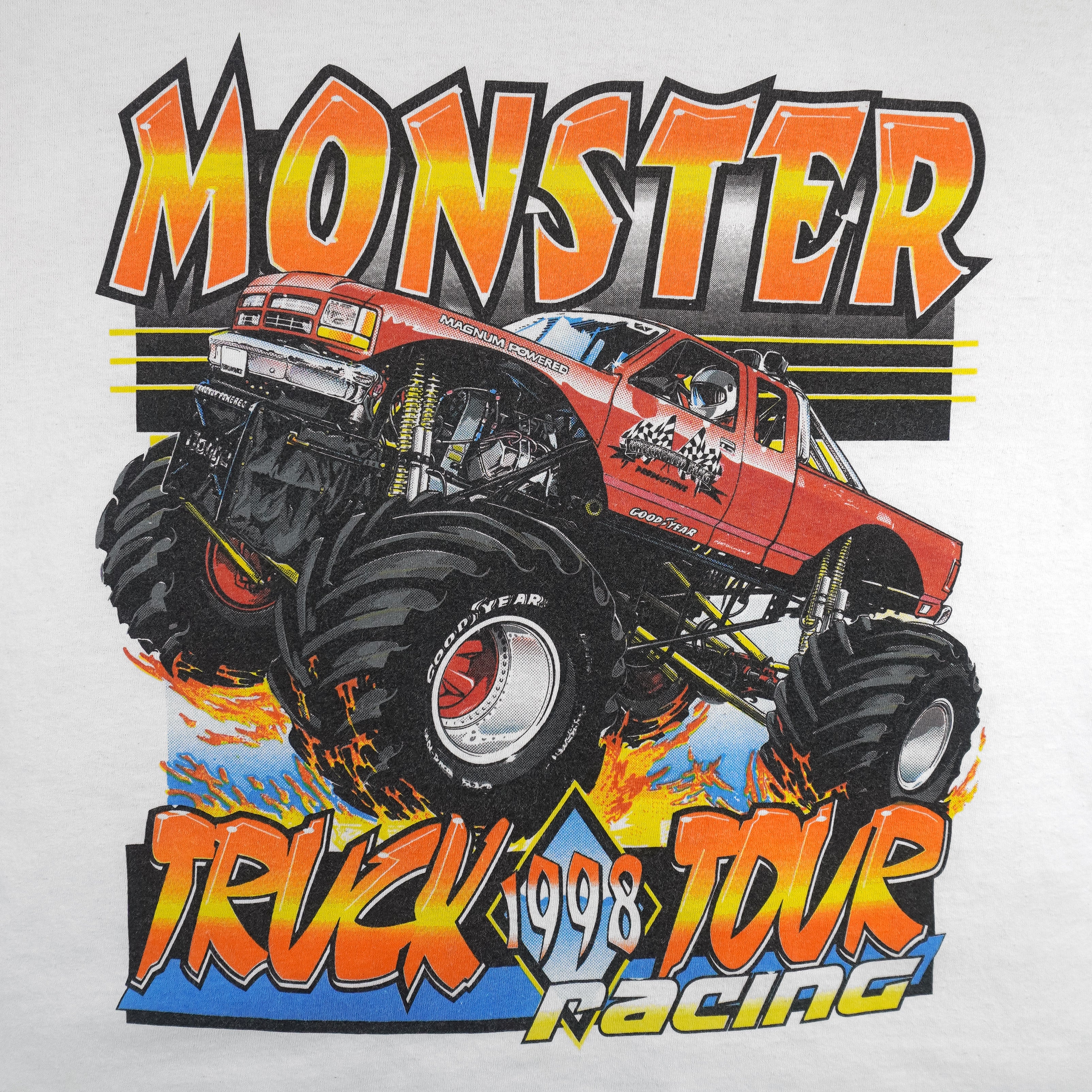 Vintage (AAA) - Monster Truck Tour Racing Crew Neck Sweatshirt 1998 Large Vintage Retro