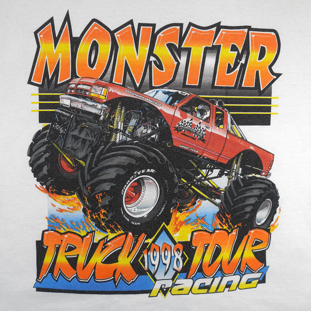 Vintage (AAA) - Monster Truck Tour Racing Crew Neck Sweatshirt 1998 Large Vintage Retro