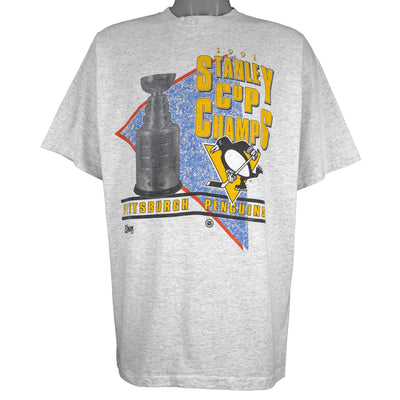 NHL (Salem) - Pittsburgh Penguins Stanley Cup Champions T-Shirt 1991 X-Large