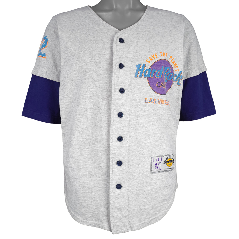 Vintage - Hard Rock Cafe Las Vegas Baseball Jersey 1990s Medium Vintage Retro