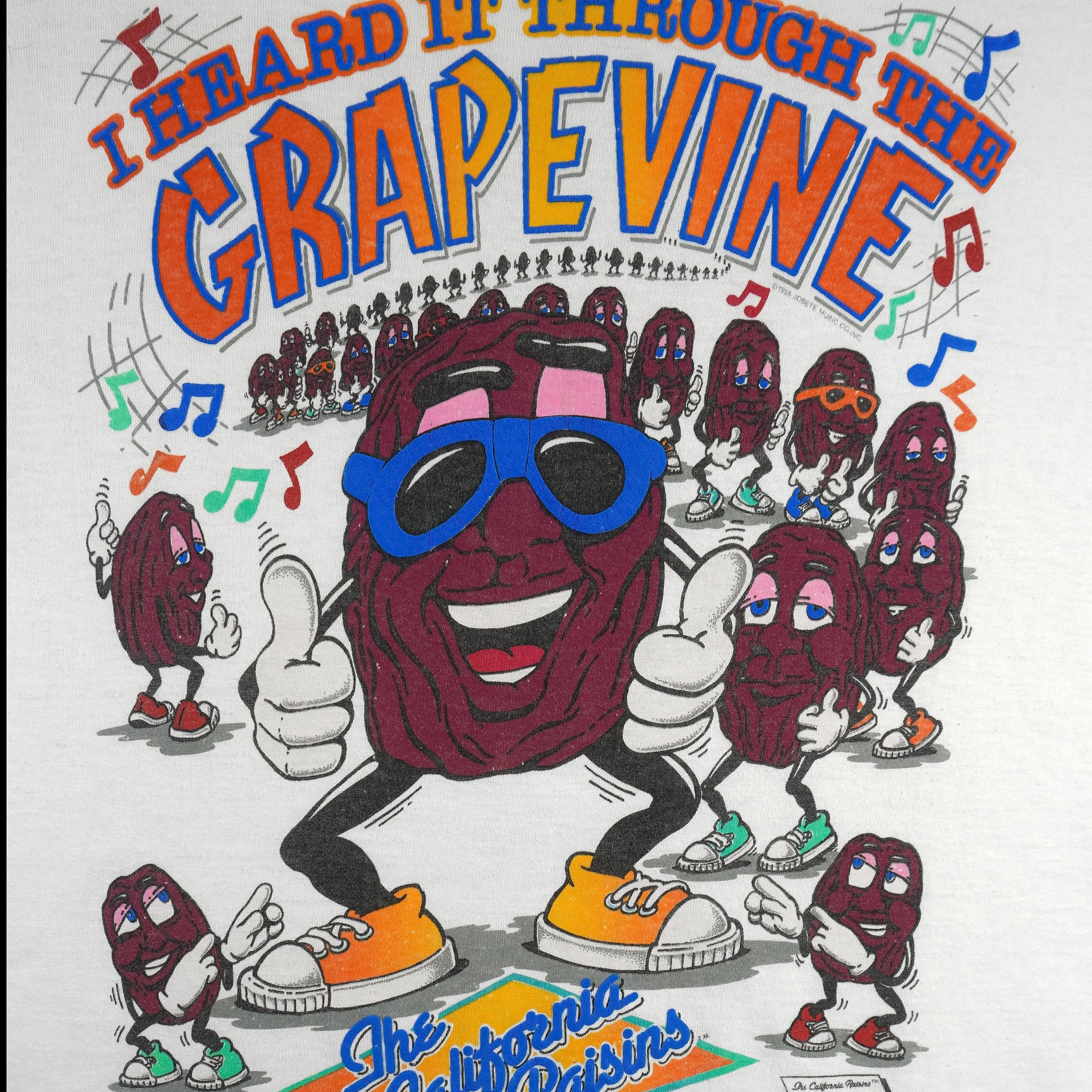 Vintage (Changes) - The California Raisins Grapevine T-Shirt 1987 X-Large Vintage Retro