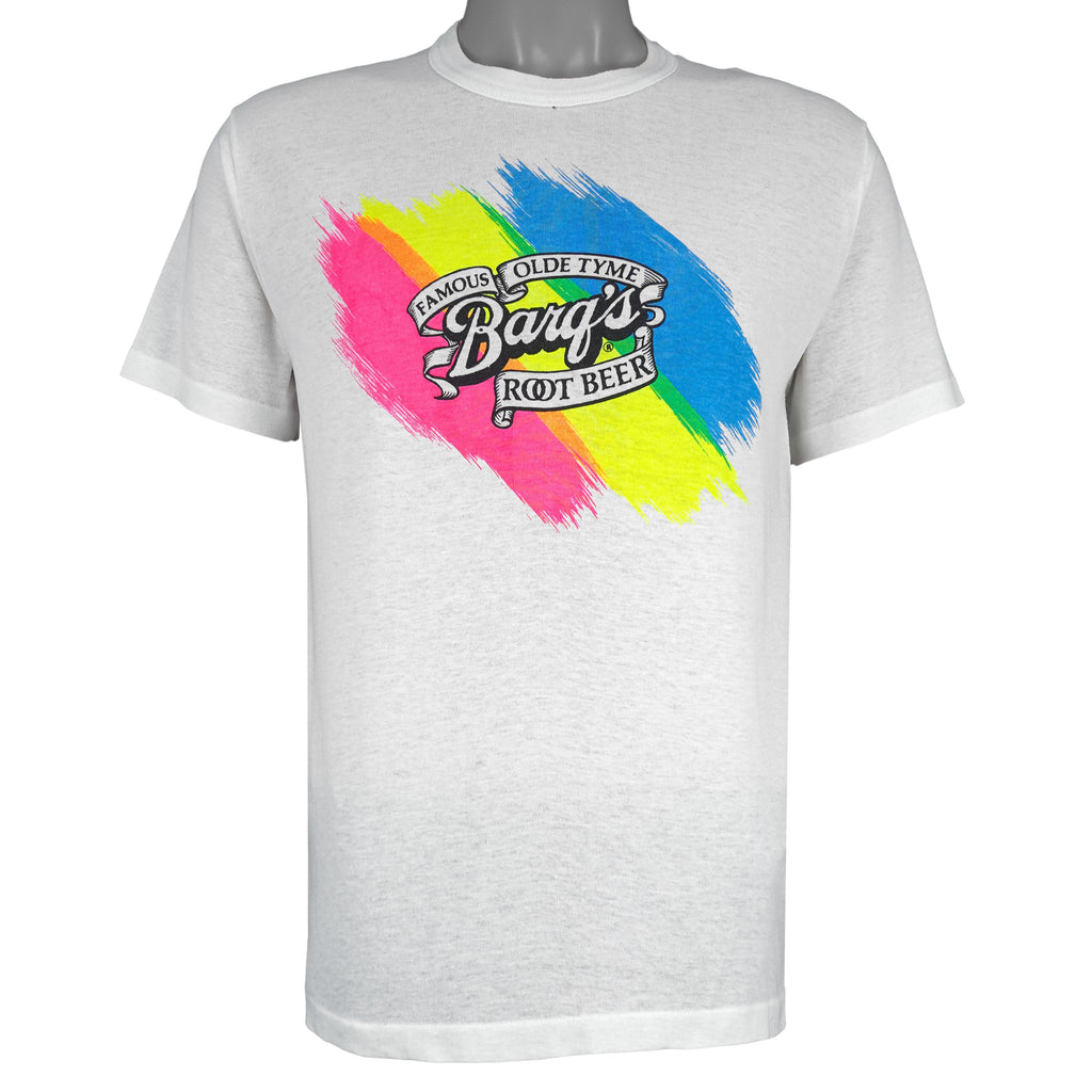 Vintage (Tee Jays) - Famous Olde Tyme Barq's Root Beer T-Shirt 1990s Large Vintage Retro