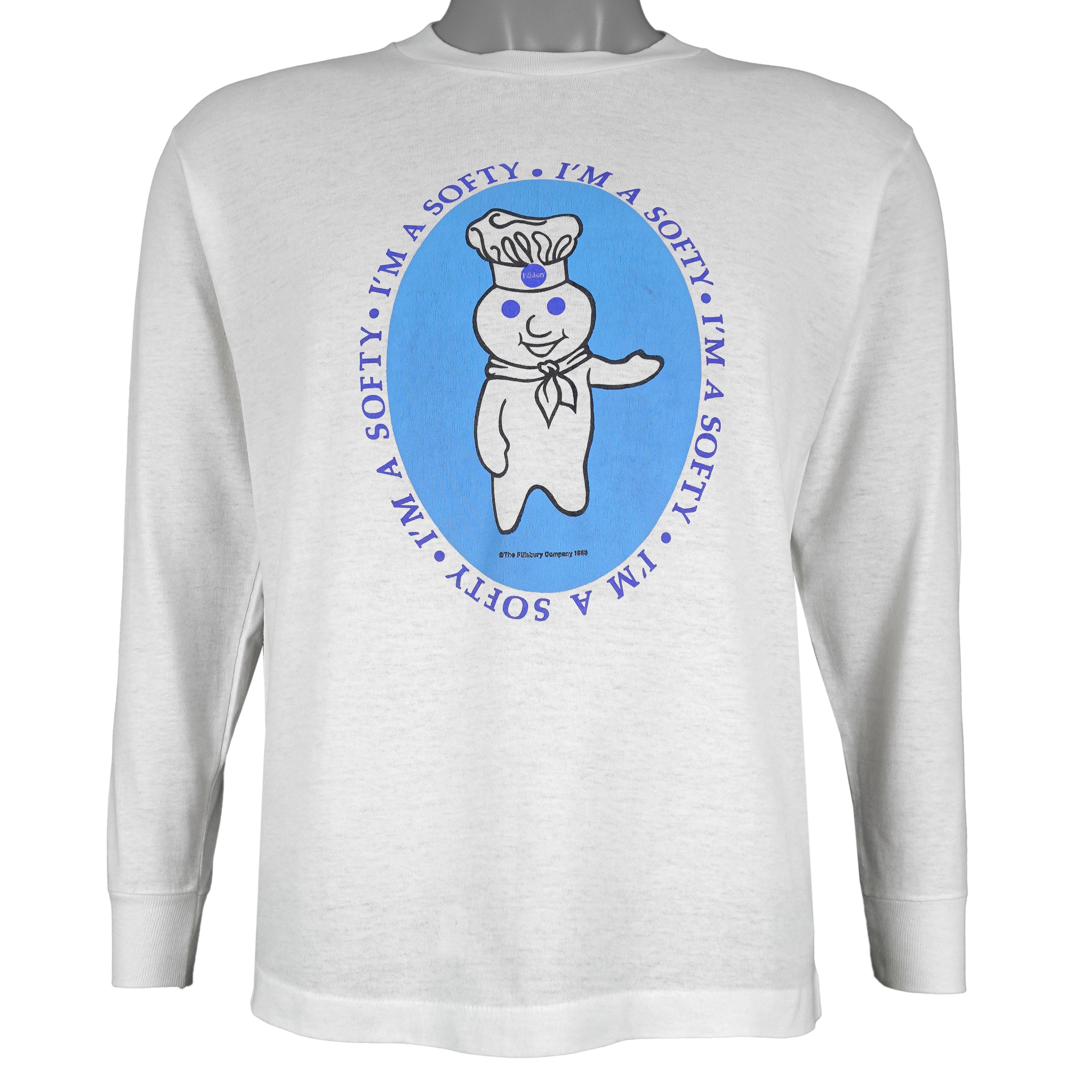 Vintage (Hef-T) - Pillsbury Doughboy I'm a Softy Sweatshirt 1989 Medium Vintage Retro