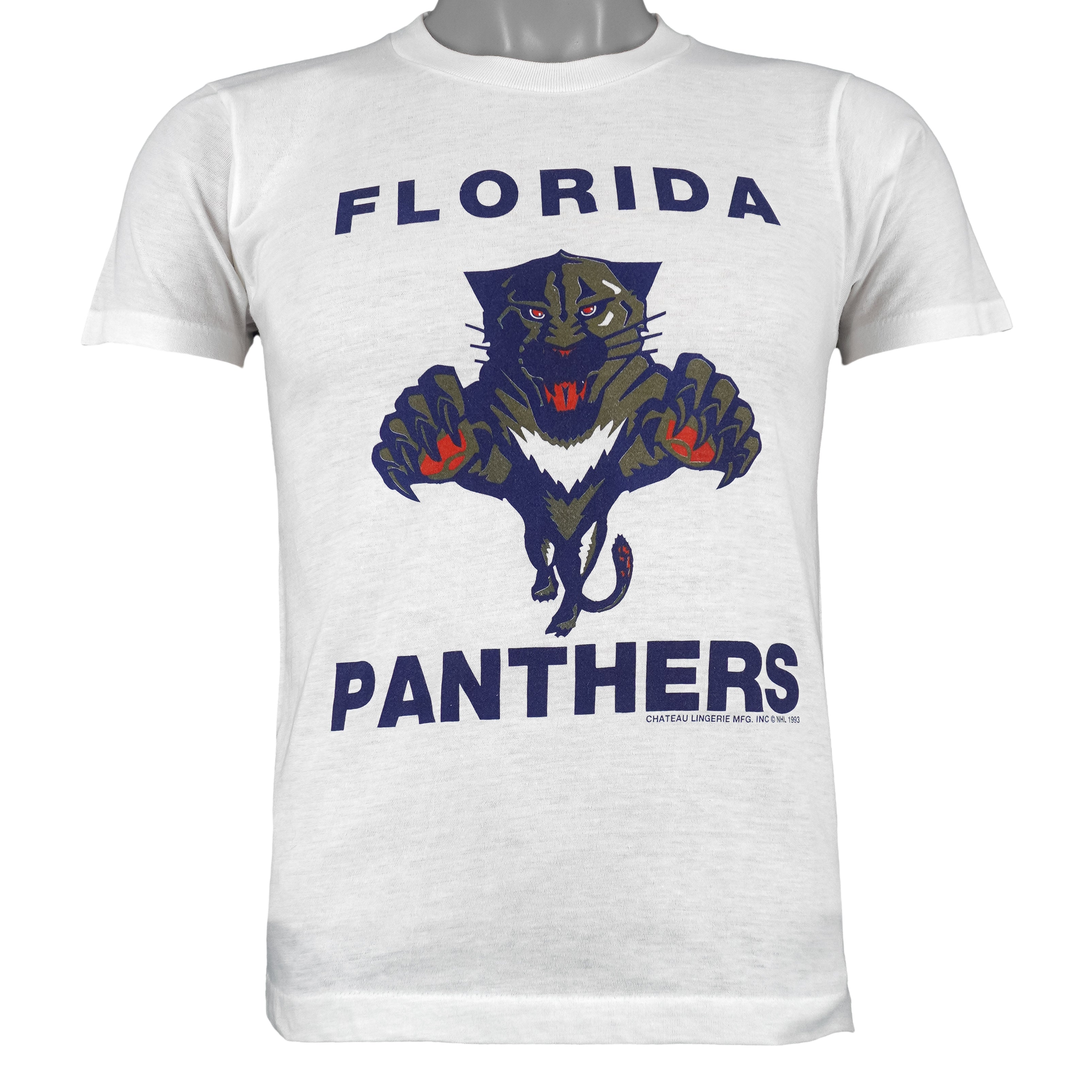 NHL - Florida Panthers Single Stitch T-Shirt 1993 Small Vintage Retro Hockey