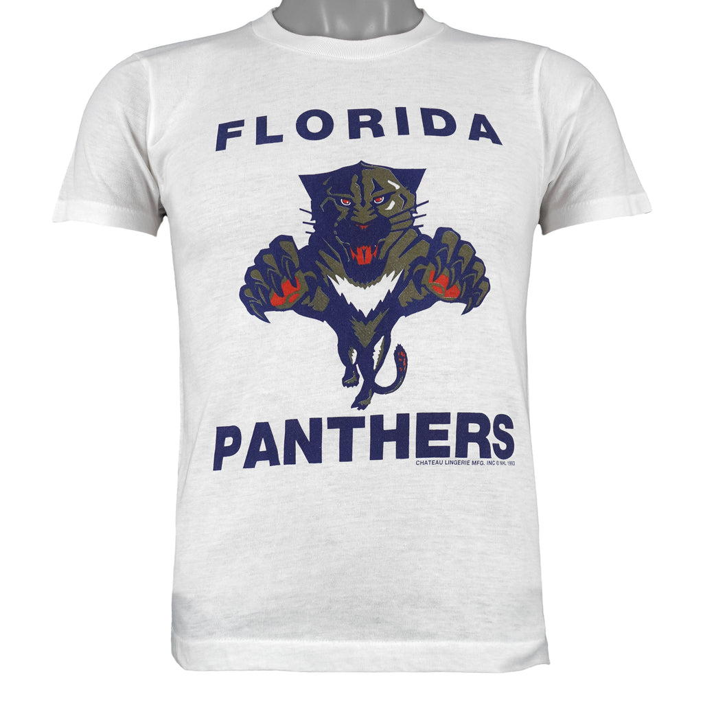 NHL - Florida Panthers Single Stitch T-Shirt 1993 Small Vintage Retro Hockey